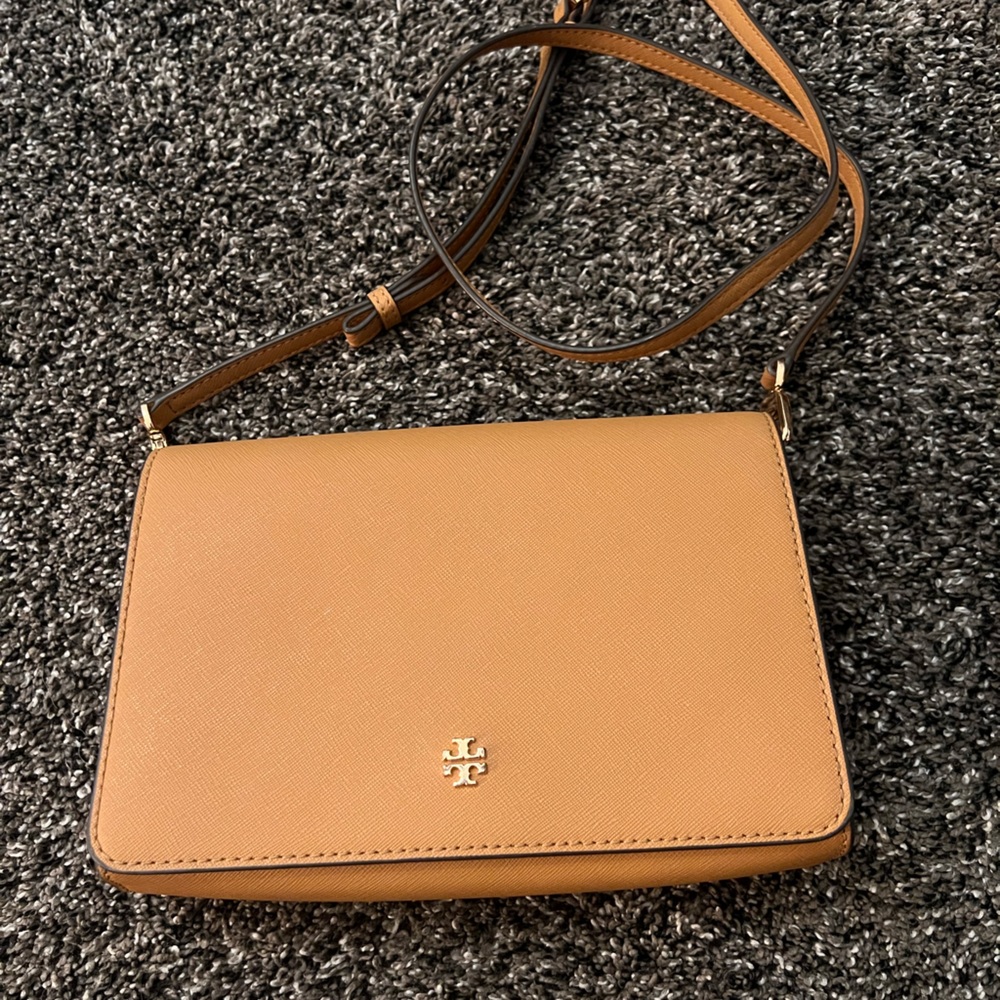 Tory Burch Camel Color Leather Crossbody
